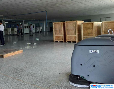 旭潔洗地機在手，車間廠房地面清潔我有